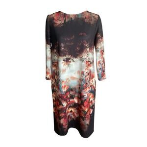 FUZZI Dress Womens Size S Floral Butterfly Art-to-Wear Whimsigoth Italy Designer